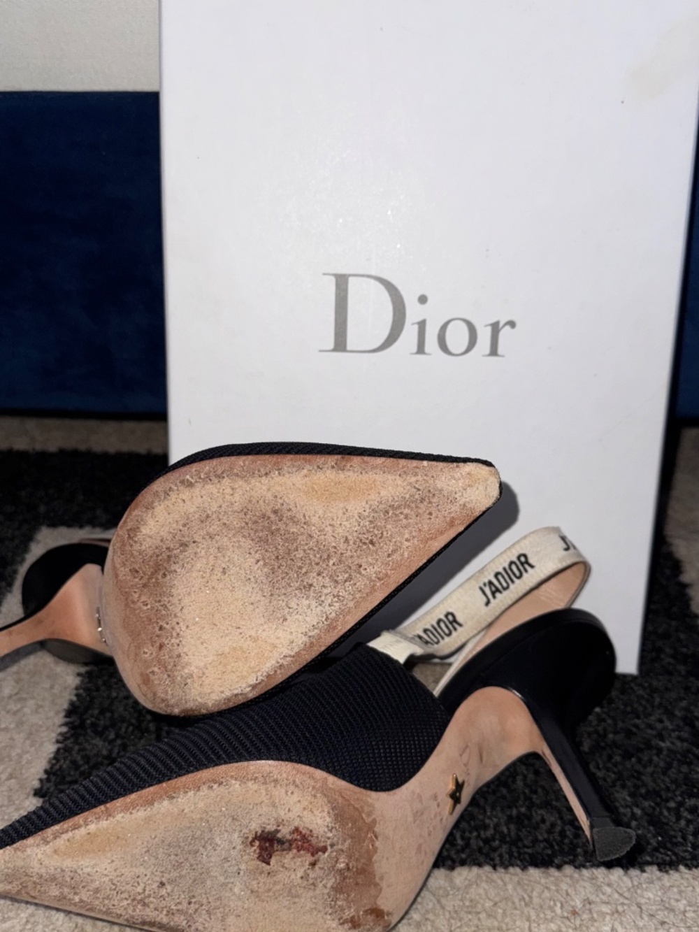 Black Dior J’Adior Slingback Pump -Size EU 39 (US 8.5-9) - Picture 3 of 7